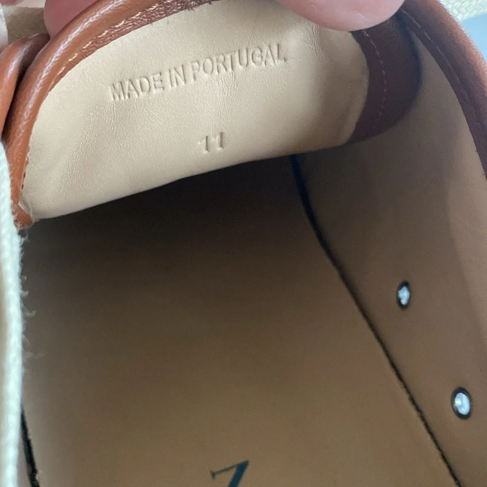 LANVIN Men’s Cream/Brown Lace Up Sneakers Size 11 - Picture 7 of 9